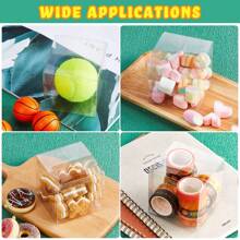 20/50个5厘米方形透明PVC塑料盒，透明塑料礼品盒，适合派对、圣诞节、感恩节等场合 - 彩色 - 查看 5