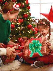 6 piezas/12 piezas Cintas y lazos decorativos para envolver regalos, lazos grandes de 6 pulgadas para canastas de regalo, botellas de vino y decoración de fiestas de boda y cumpleaños - Multicolor - Ver 8
