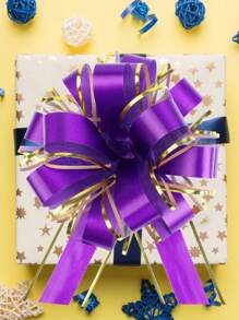 6 piezas/12 piezas Cintas y lazos decorativos para envolver regalos, lazos grandes de 6 pulgadas para canastas de regalo, botellas de vino y decoración de fiestas de boda y cumpleaños - Multicolor - Ver 7
