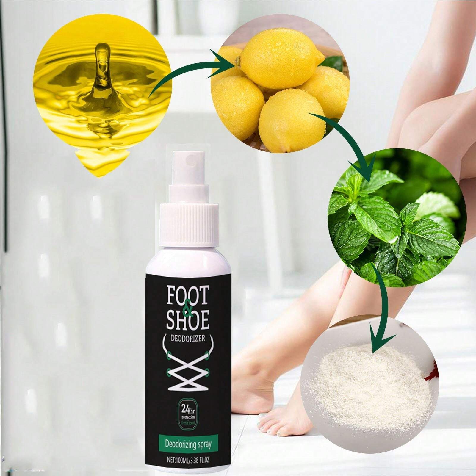 Spray desodorante para zapatos y calcetines para eliminar olores en