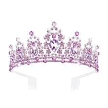 2 件套生日绶带丝带这是我的生日皇冠头饰水钻生日头饰生日绶带带别针生日快乐皇冠和绶带丝带用于生日派对舞会装饰新娘头饰