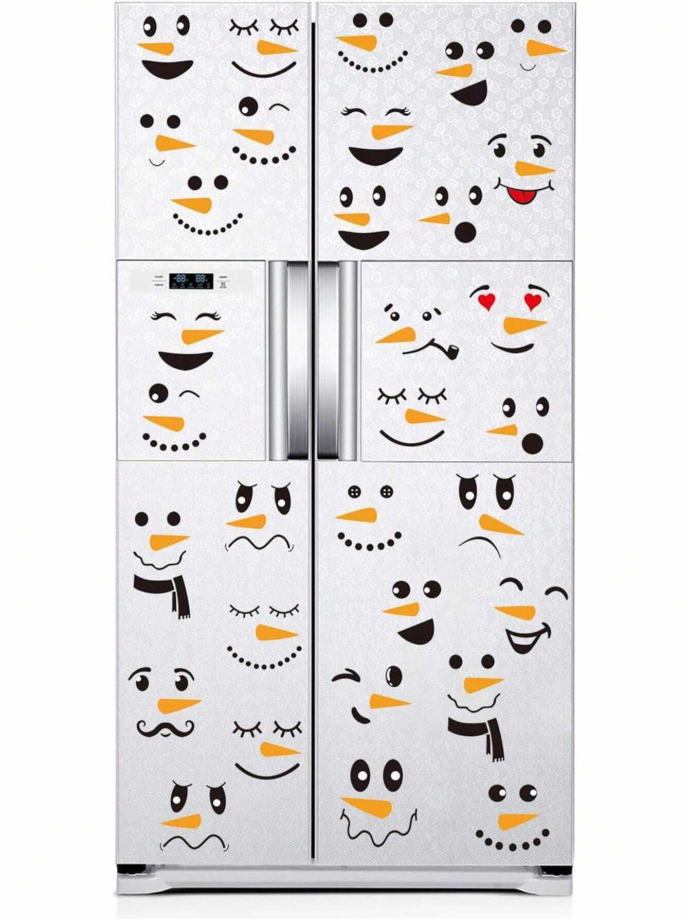1 Set Christmas Snowman Faces Stickers Snowman Faces Decals Stickers