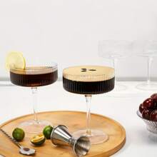 4pcs 10oz Vintage Martini Glasses, Unique Glasses, Classic Cups, Barware Set For Champagne And Gifts - Transparent - View 4