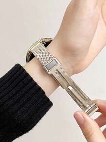 1条18mm/20mm/22mm女士磁扣麦穗耳金属表带，适用于华为GT4 41mm/GT 3智能手表 - 20mm - 查看 4