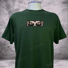 Hashirama Embroidered Anime T-Shirt Unisex 100% Cotton Geek Streetwear - 綠色 - 查看 1