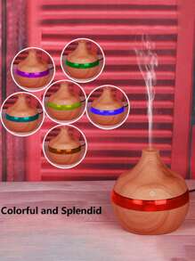 USB Touch Activated Wood Grain 300ml Humidifier Home 6-Color Ambient Light - Adding Comfort And Fashion To Your Home - Multicolor - View 9