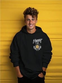 Blusa Moletom Urso Streetwear Estilo Oversize Bear Happy Cang 0236 VEST NERD - Preto - Visão 3