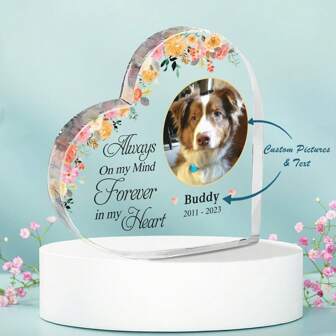 Always On My Mind Memorial Acrylic Plaque, Dog Memorial Gifts For Loss Of Dog, Pet Memorial Gifts, In Memory Of Dog, Centerpiece Table Decorations, Gifts For Grieving Pet Owners, Valentine Day, Valentine Day Decor Birthday Graduation