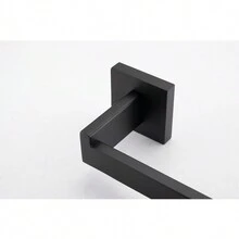 Bathroom Hardware Set ,Towel Bar Set Stainless Steel Wall Mounted Hidden Mounting Holes EASY TO INSTALL For Bathrooms, Outdoor Showers And Remodeling Bathroom Wardrobes, Kitchen Cabinets, Laundry Rooms, Living Rooms - 6件 霧面黑+不銹鋼 - 查看 2