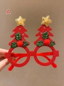1/2/3 件女孩圣诞配饰可爱无度数装饰眼镜 - 彩色 - 查看 12