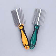 Dog Combs With Rounded Ends Stainless Steel Teeth, Cat Comb For Removing Tangles And Knots, Professional Grooming Tool For Long And Short Haired Dog, Cat And Other Pets - Multicolor - View 1