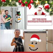 Trang trí Giáng sinh Đồ trang trí Giáng sinh vui vẻ Trang trí cửa nhà để xe Nam châm người tuyết Miếng dán tủ lạnh Bộ mặt phản quang Xe hơi Nam châm cho Giáng sinh Ngày lễ Tủ lạnh - Trộn màu sắc - Xem 6