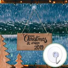 30pcs Small Transparent Suction Cup Hooks, Multifunctional Traceless Hanging Storage Suction Cup Hooks With Stainless Steel Hook For Window, Glass Door, Bathroom Shower Wall, Kitchen Walls, Christmas, Halloween And New Year Decoration Hooks - Clear - View 9