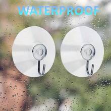 30pcs Small Transparent Suction Cup Hooks, Multifunctional Traceless Hanging Storage Suction Cup Hooks With Stainless Steel Hook For Window, Glass Door, Bathroom Shower Wall, Kitchen Walls, Christmas, Halloween And New Year Decoration Hooks - Clear - View 5