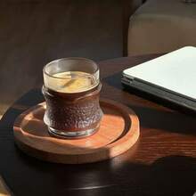 1 件时尚极具吸引力的玻璃杯，适用于咖啡、威士忌、热牛奶、果汁、茶 - 适合日常使用 - 琥珀色 - 查看 2