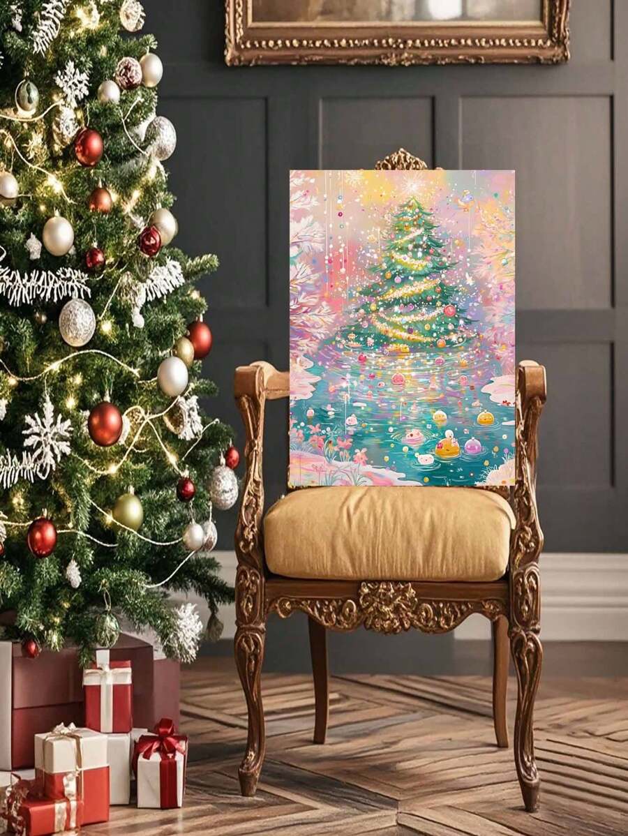 Roze kerstboom 2024 Eenvoudige start doehetzelf digitaal