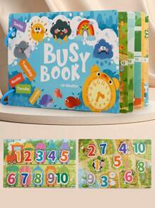 Early Education Busy Book Quiet Busybook Alphabet Number Cognitive Puzzle Repeated Paste Book Educational Toys, Preschool Learning Activity Book - Touch Training Hand-Eye Coordination Toys - Suitable For Children's Cognitive Enlightenment Development Brain Hand Tear Paste Book Early Education Magic Sticker Early Education Book,Montessori Quiet Preschool Learning Toys, Sensory Books Toddler Learning Activity Books, - Multicolor - View 18