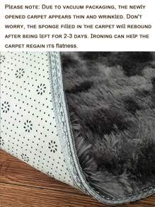 1 Piece Fluffy Plush Bedroom Living Room Area Rug Super Soft Fuzzy Tie-Dyed Plush Floor Mat Lightweight Long-Pile Carpet Modern Home Decor