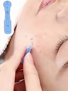 200/100/50/30/10 peças Ferramenta Descartável de Remoção de Cravos, Agulha Profissional para Espinhas, Ferramenta de Remoção de Acne, Higiênica, Adequada para Cuidados Faciais Pessoais e Uso em Salão (Formato de Cabeça Plana)