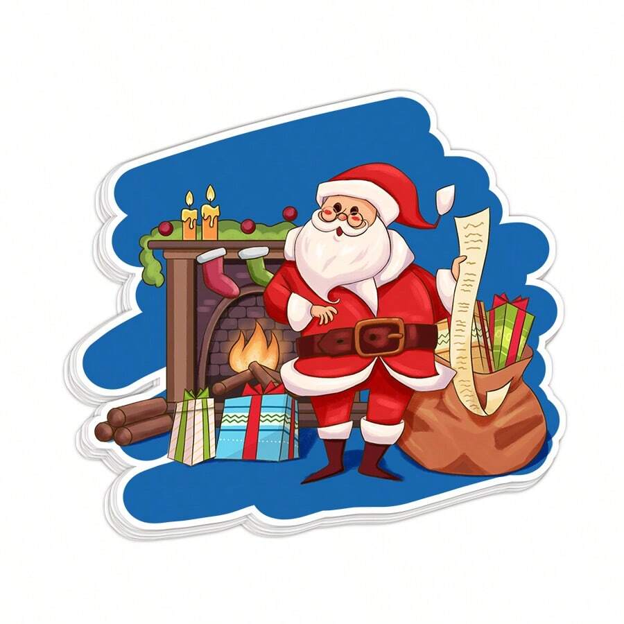 Étiquettes personnalisées avec thème de Noël, autocollants PVC découpés