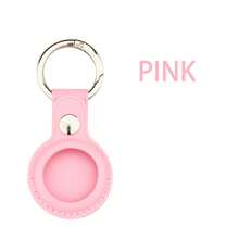 AirTag Protective Leather Case Keychain Compatible With Apple Airtags Holder, Tracker Cover With Airtag Key Ring Compatible New AirTag Dog Collar