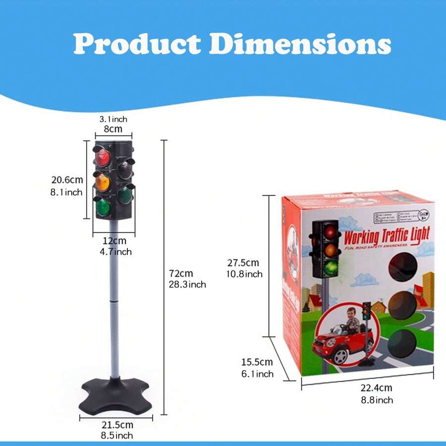 Children's Simulated Red Green Traffic Signal Light Toy, Illuminating