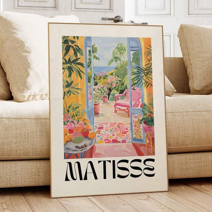 Henri Matisse Print - Aesthetic Matisse Poster For Modern Gallery Exhibition Art, Minimalist Neutral Wall Art, Matisse Gift Idea, Set Of 1, Canvas Posters, Canvas Wall Decor For Home, Living Room, Bed Room, Kitchen ,Bathroom,No Frame