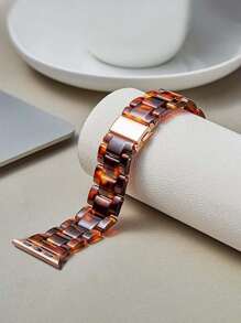 1pc Fashion Amber Resin Rainbow Apple Watch Band, Adjustable Lightweight Unisex Compatible With Apple Watch Band 38mm/40mm/41mm/42mm/44mm/45mm/46mm/49mm, Compatible With Apple Watch Series Ultra 3 2 1 S10/SE/S9/S8/S7/S6/S5/S4/S3/S2/S1, Smart Watch Strap Accessory - Brown - View 11