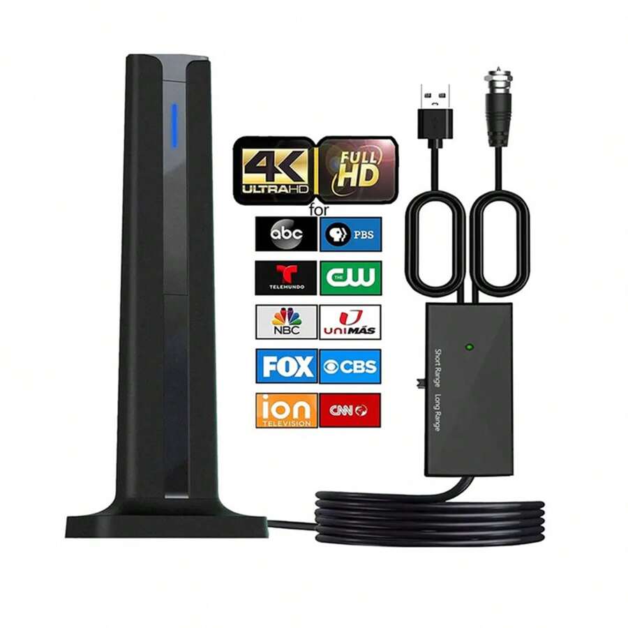 Indoor TV Antenna With A Range Of 420+Miles, HighDefinition TV Antenna