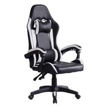 CLIPOP Gaming Chair, Ergonomic Computer Swivel Chair With Headrest And Lumbar Support, Tilt And Lock Function, Height Adjustable, Swivel Chair, High Back, Racing Chair - Black - View 1