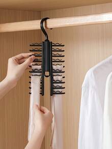 Móc treo cà vạt chống trượt nhiều lớp, Móc treo tiết kiệm không gian, Giá treo thắt lưng nhiều lớp đa năng cho cà vạt, khăn quàng cổ, Tổ chức tiết kiệm không gian gia đình cho tủ quần áo, tủ quần áo, nhà, ký túc xá, Quà tặng cho nam giới, Quà tặng bạn trai, Lưu trữ tủ, Chắc chắn - màu đen - Xem 4