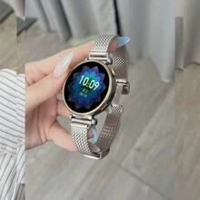 1条18mm/20mm/22mm女士磁扣麦穗耳金属表带，适用于华为GT4 41mm/GT 3智能手表 - 20mm - 查看 15