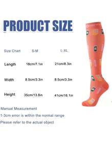 3pairs Compression Socks For Men & Women, Cycling, Running, Golf, Sports, Anti-Fatigue, Varicose Veins Care Nylon Support Stockings