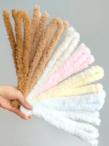 1pc/1m Extra Long & Thick Chenille Pipe Cleaner, Coral Fleece Curly Wire Twist Stem Crafts For Handmade Dog Gift, DIY Craft Supplies