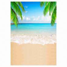 Vertical Beach Photo Background Photo Scenery 2.20 H X 1.50 W Party Panel Sublimated Fabric - Nhiều màu - Xem 2