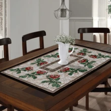 Table Runner Kit + Linen Fabric Tea Towel - 型號04 - 查看 3