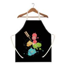 1pc Cherry Print Apron, Creative Funny Design Apron, Waterproof Oil Resistant Kitchen Cooking Baking Apron, Home Cleaning Apron, Workwear - Різнокольоровий - Переглянути 4