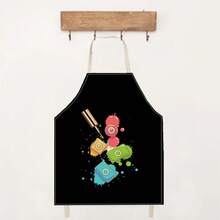 1pc Cherry Print Apron, Creative Funny Design Apron, Waterproof Oil Resistant Kitchen Cooking Baking Apron, Home Cleaning Apron, Workwear - Різнокольоровий - Переглянути 5