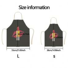 1pc Cherry Print Apron, Creative Funny Design Apron, Waterproof Oil Resistant Kitchen Cooking Baking Apron, Home Cleaning Apron, Workwear - Різнокольоровий - Переглянути 6