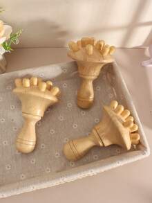 1 máy mát xa toàn thân bằng gỗ thủ công, massage đầu bằng răng thô, dụng cụ mát xa Gua Sha thư giãn toàn thân - màu nâu - Xem 2