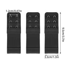 4 件装 女士 2 钩 3 排 胸罩延长器 弹性胸罩肩带延长带 带钩 - 彩色 - 查看 2