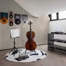 LILIIN Acoustic Panels 2 Pieces Set 3D Wall Cladding Wall Panels Made Of Real Wood Veneer Acoustic Panels Slatted Wall Wood Panels Wood Panels Acoustic Felt - Wood Color - View 9