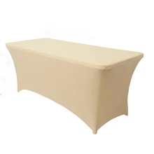 1pc Spandex Tablecloth, Stretchable Tablecloth, Suitable Rectangular Tablecloth, Universal Stretchable Patio Tablecloth For Weddings, Banquets, Parties And Events 6ft 8ft Home Decor Textiles - Multicolor - View 10