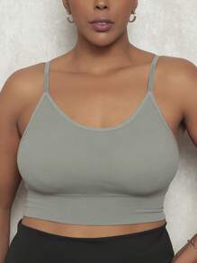 Plus Size Sports Bras - 灰色 - 查看 3