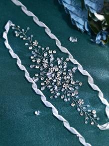 1 Stück handgefertigter Kristall Braut Gürtel, modischer luxuriöser Boho-Stil Taillengürtel, Hochzeitskleid Accessoire SH784