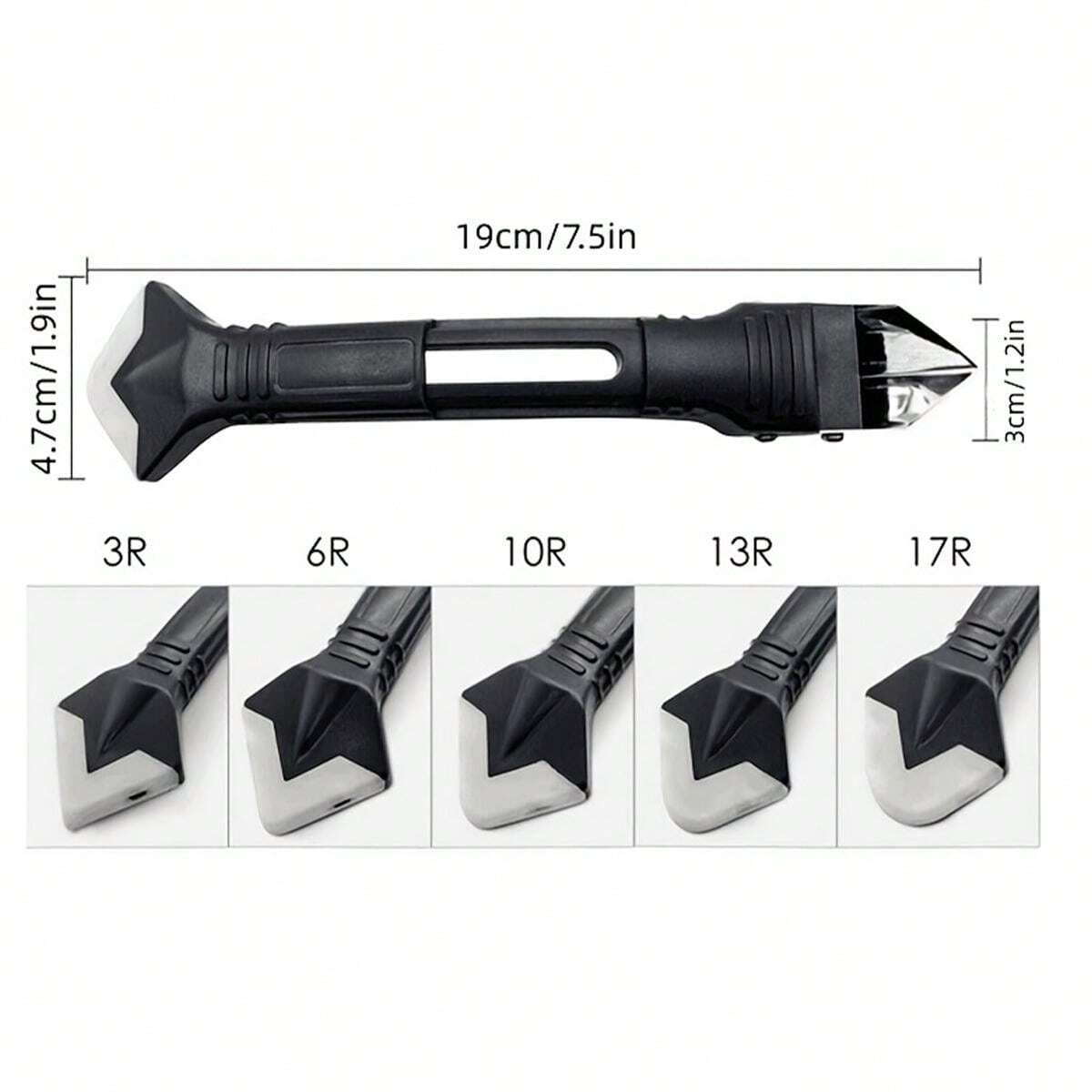 5In1 Silicone Scraper Set Grout Remover, Caulking Tool, Edging