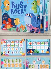 Early Education Busy Book Quiet Busybook Alphabet Number Cognitive Puzzle Repeated Paste Book Educational Toys, Preschool Learning Activity Book - Touch Training Hand-Eye Coordination Toys - Suitable For Children's Cognitive Enlightenment Development Brain Hand Tear Paste Book Early Education Magic Sticker Early Education Book,Montessori Quiet Preschool Learning Toys, Sensory Books Toddler Learning Activity Books, - Multicolor - View 11