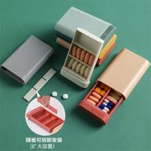 1 件便携式 7 天药丸收纳盒，大容量每周药物储存盒 - 彩色 - 查看 5