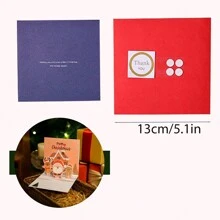 3D 弹出式圣诞贺卡，9 张带信封的手工贺卡，DIY 什锦设计圣诞贺卡带信封 - 散装贺卡和新年贺卡 - 非常适合向朋友和家人发送温馨的节日祝福 - 彩色 - 查看 4