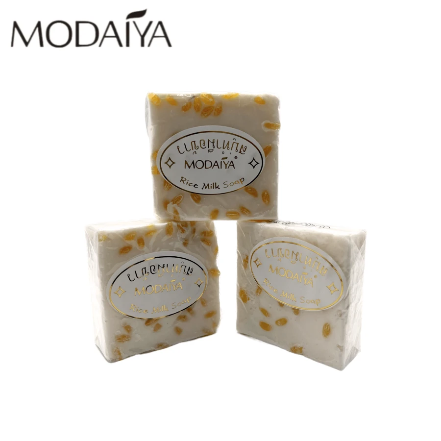 MODAIYA Rice Milk Soap With Rice Germ Extract, Creamy Foam, For Face And Body - White - View 1